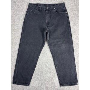 Wrangler Authentics Mens Black Jeans  Made in USA 38x30 Fits 36x29 Vintage